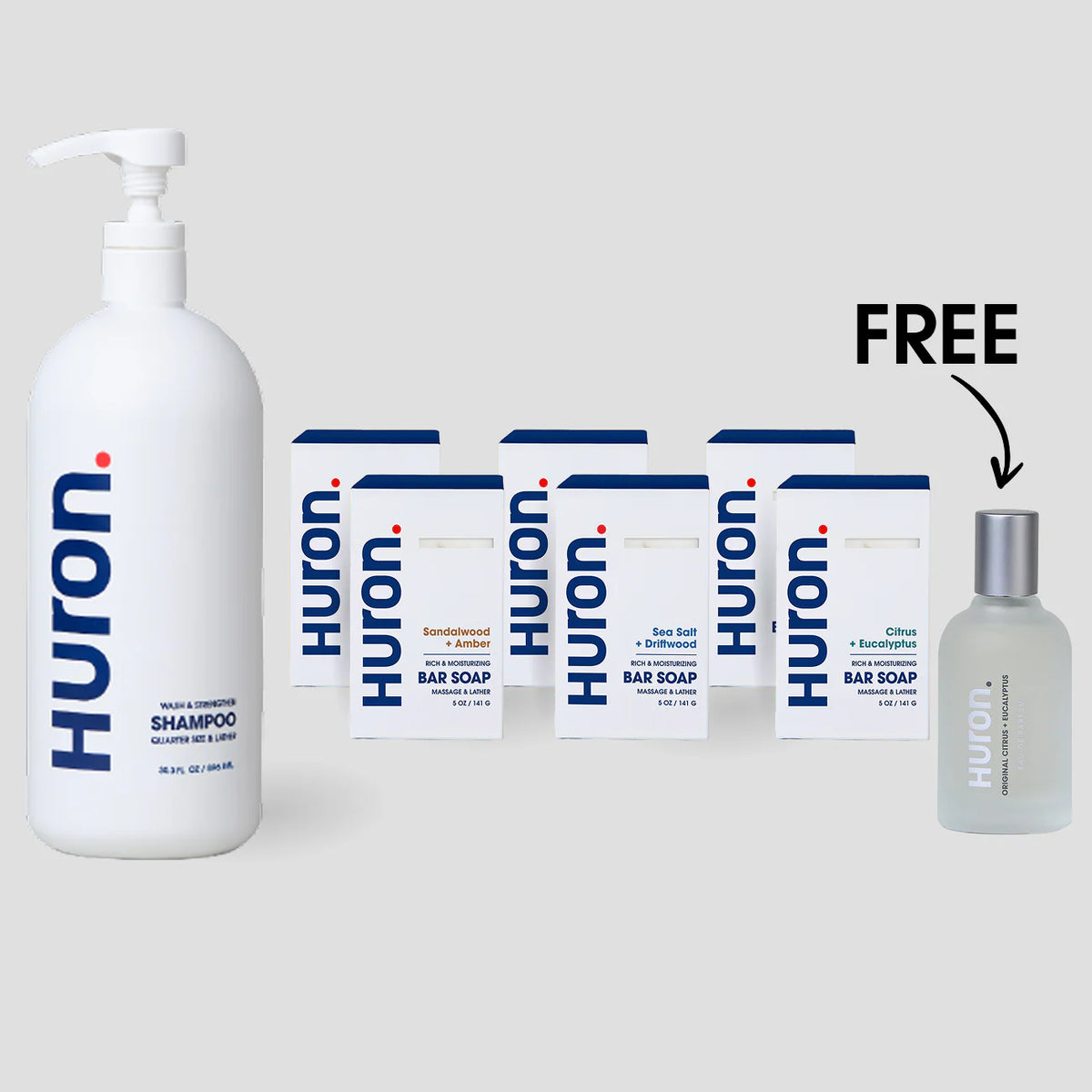 Bar Soap Shower Set + FREE Cologne